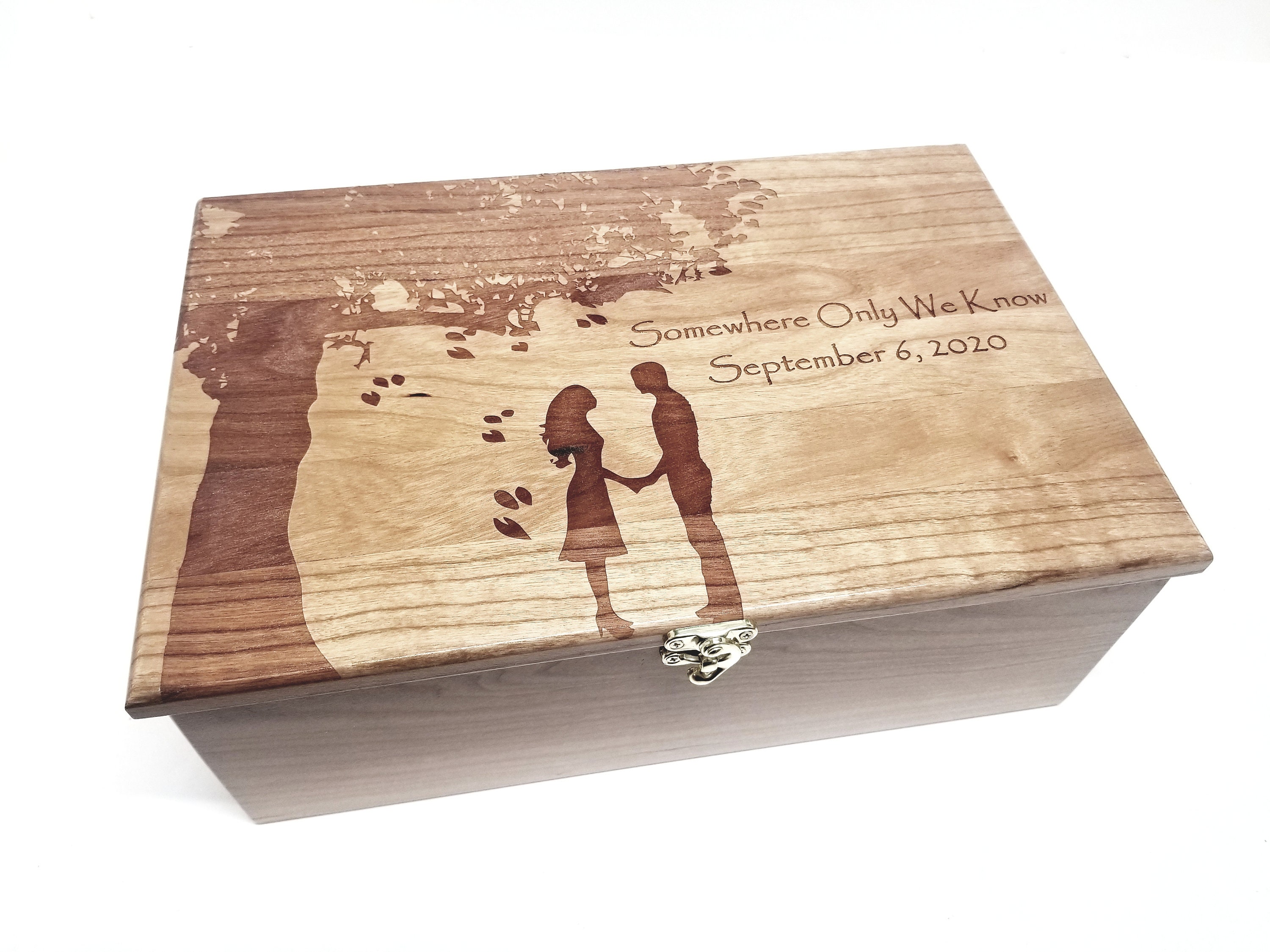 Personalized Couples Memory Box 12x8x4 Custom Hand Made Wood Etsy