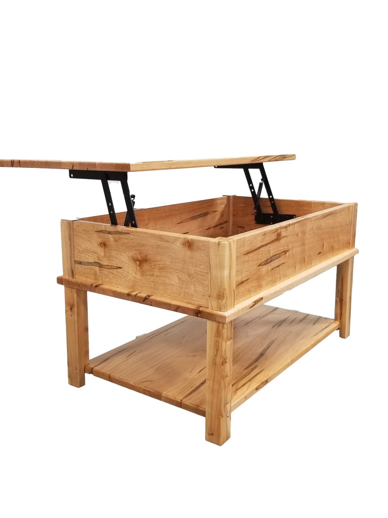 Modern lift top coffee table, Coffee table, wooden coffee table, wood coffee table, lift top coffee table, coffee table with self, storage Ambrosia Maple