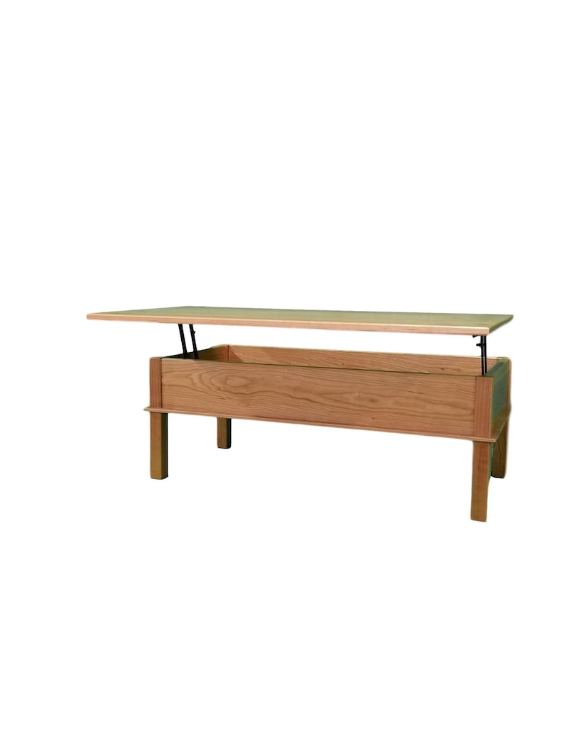 Modern lift top coffee table, Coffee table, wooden coffee table, wood coffee table, lift top coffee table, coffee table with self, storage image 3