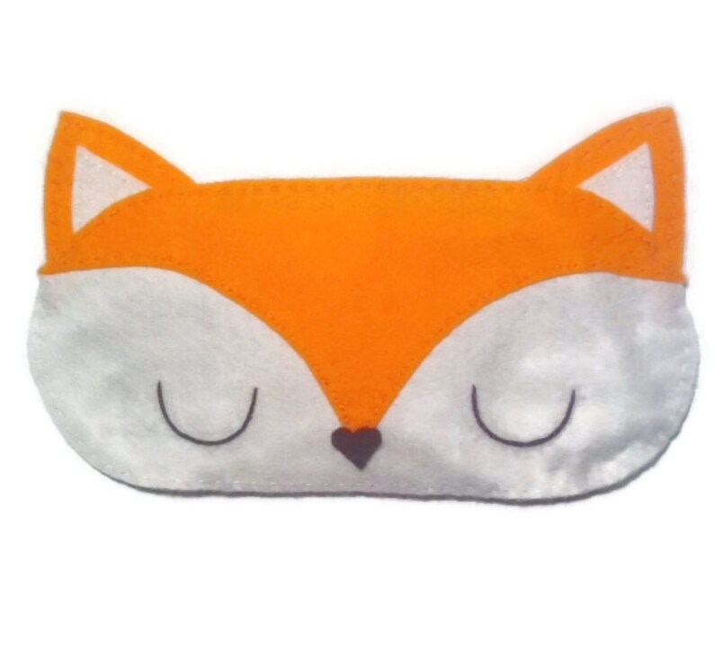 Fox Eye Mask Fox Sleep Mask Animal Sleep Mask Felt Eye Mask Etsy