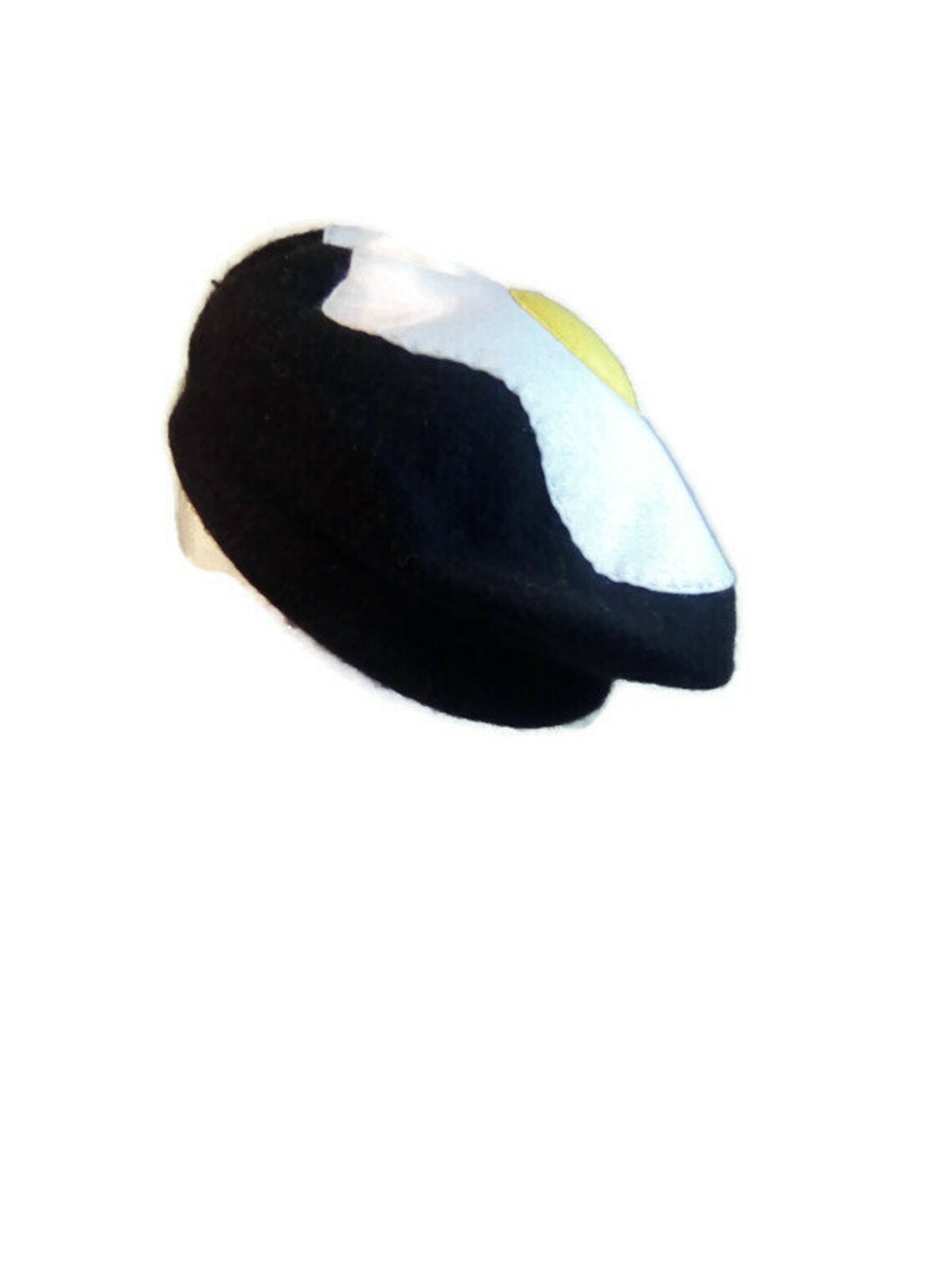 Black Egg Beret Fried Egg Hat Black Hat Women's Hat Etsy