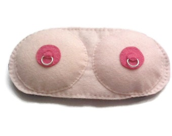 Sleep Mask With Pierced Boobs Design Eye Mask With Pierced  Etsy