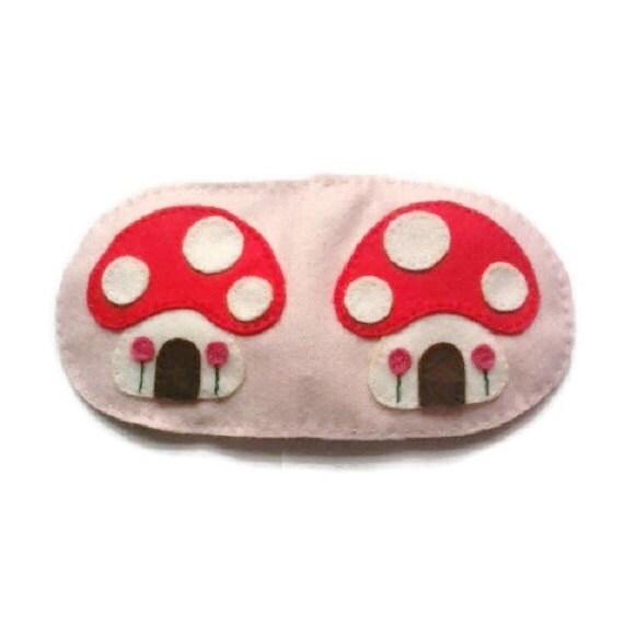 Toadstool sleep mask Cute toadstool eye mask Mushroom sleep Etsy