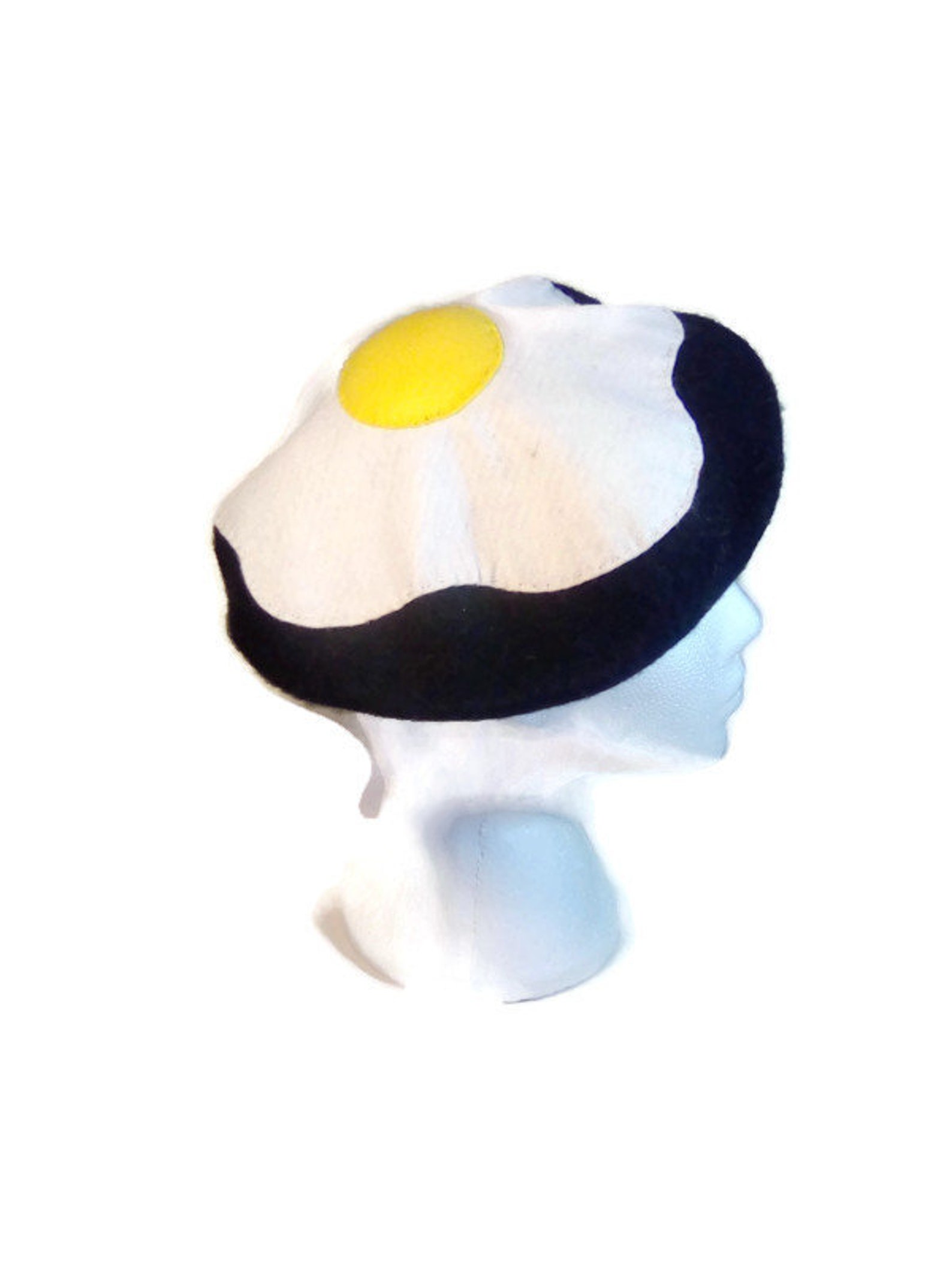 Black Egg Beret Fried Egg Hat Black Hat Women's Hat Etsy