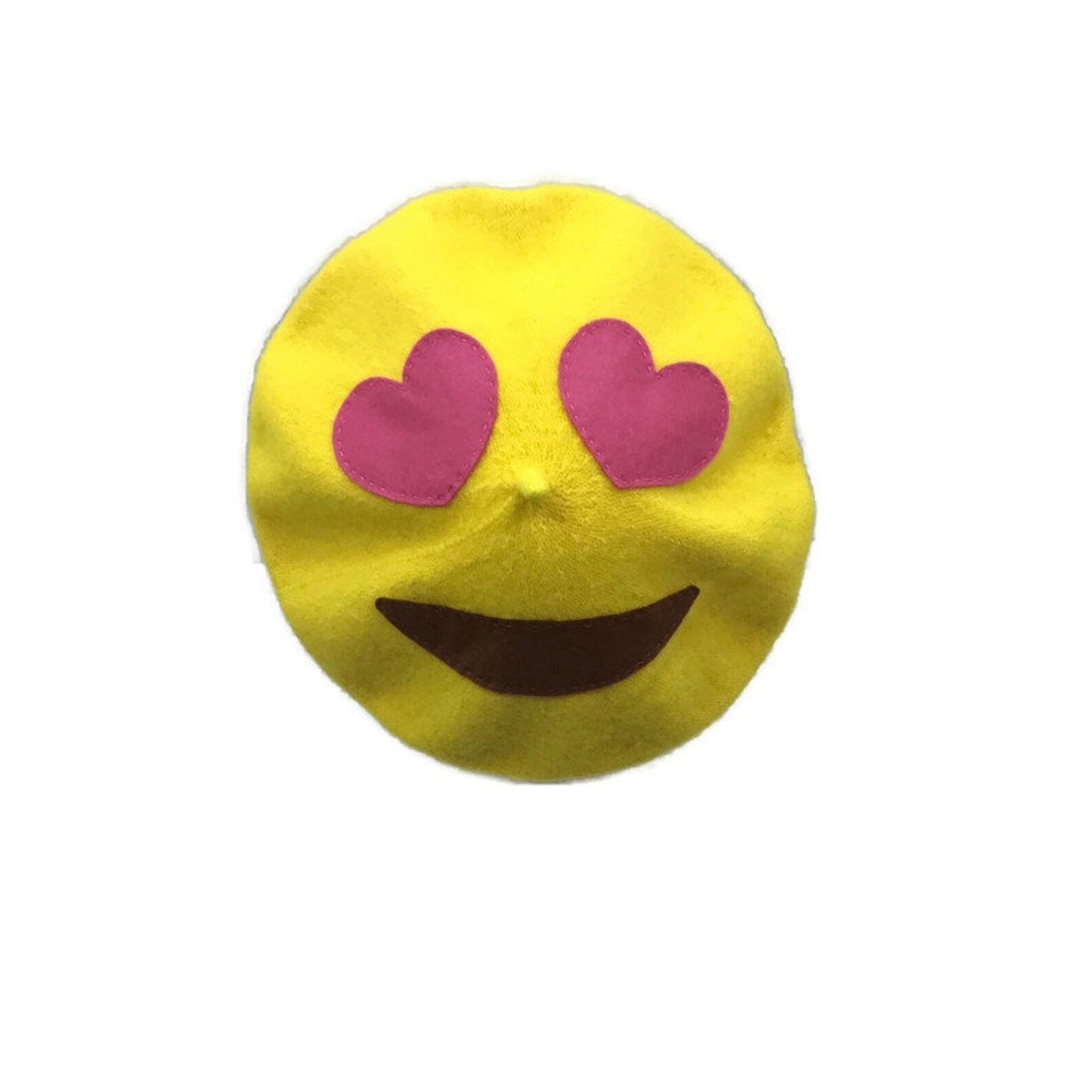 Smiley Face Emoji Beret Emoji Hat Yellow Beret Yellow Hat Etsy Ireland