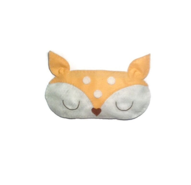 Deer eye mask Deer sleep mask Animal sleep mask Felt eye Etsy