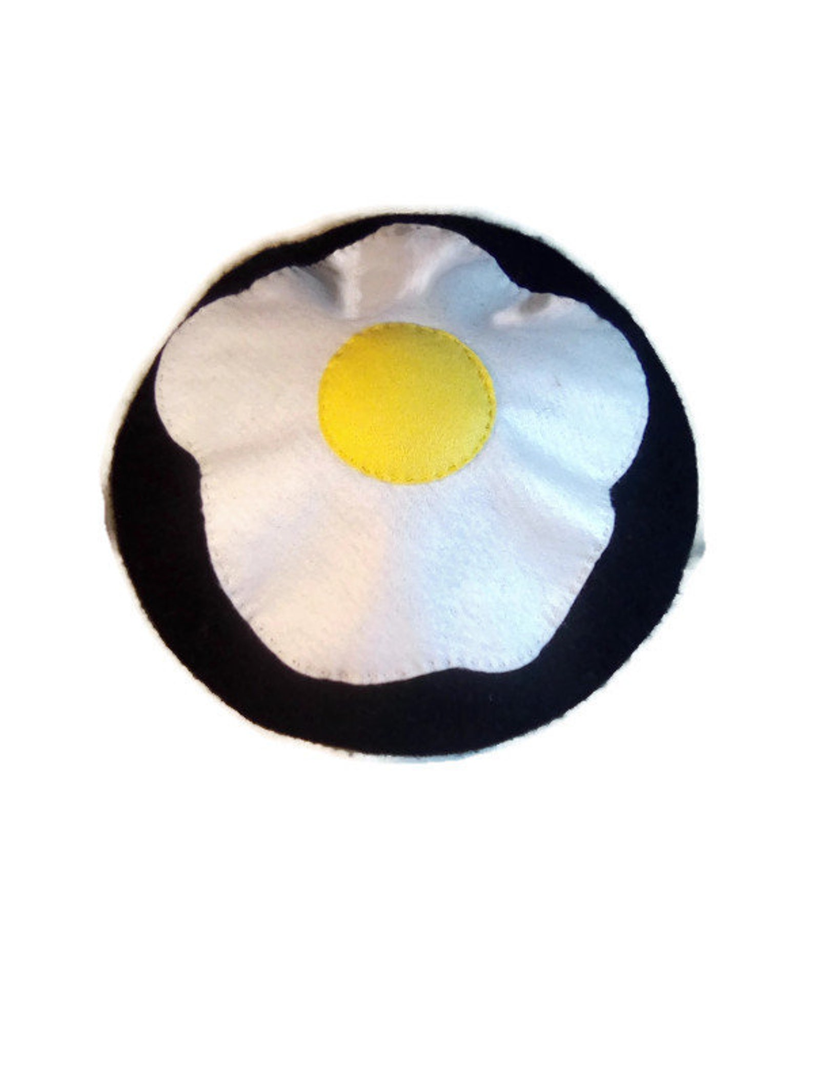 Black Egg Beret Fried Egg Hat Black Hat Women's Hat Etsy
