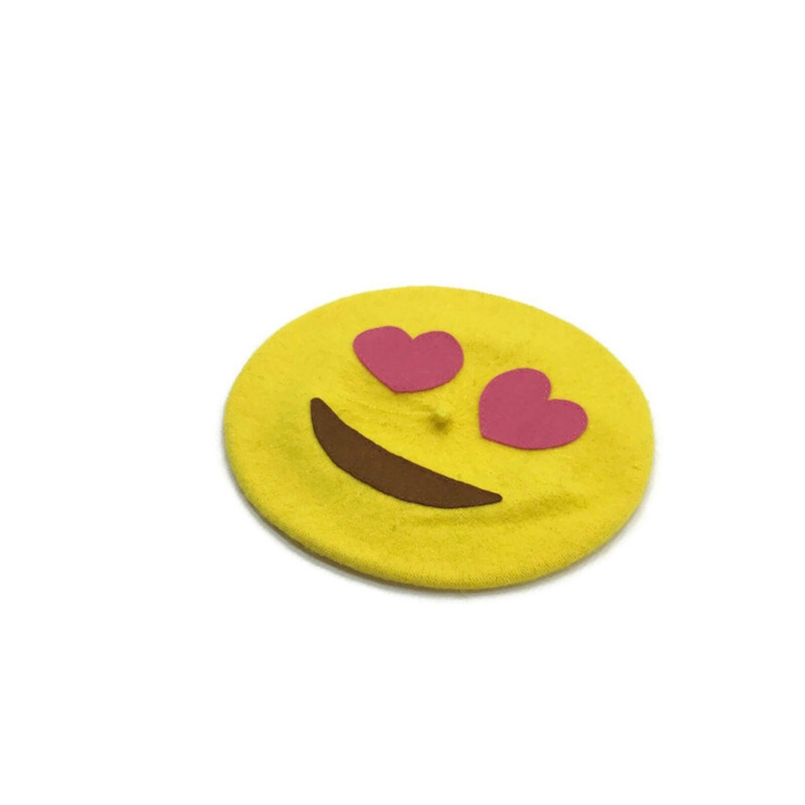 Smiley Face Emoji Beret Emoji Hat Yellow Beret Yellow Hat Etsy Ireland