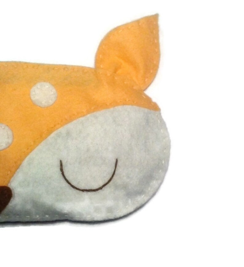 Deer eye mask Deer sleep mask Animal sleep mask Felt eye Etsy