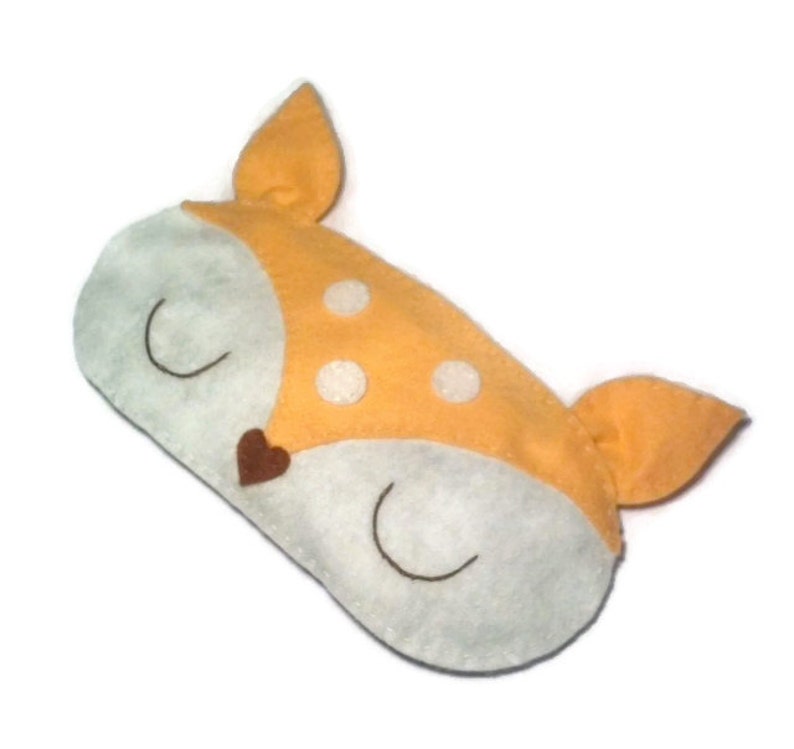 Deer eye mask Deer sleep mask Animal sleep mask Felt eye Etsy