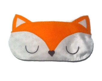 Fox eye mask, Fox sleep mask, animal sleep mask felt eye mask sleeping aid, Woodland sleep mask