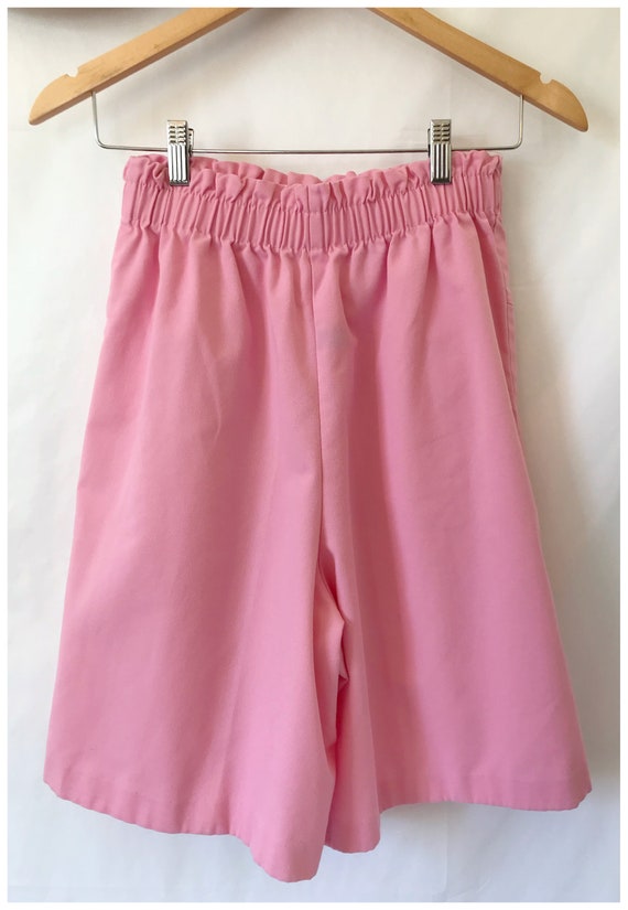 Vintage 80's Paper bag Shorts | Pink Twill Shorts… - image 4