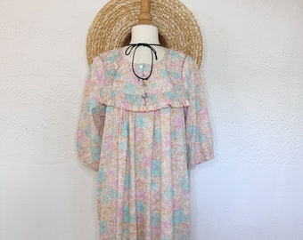 Vintage 1970's Floral Prairie Dress