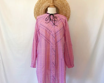 Vintage 1980's Striped Shirt Dress