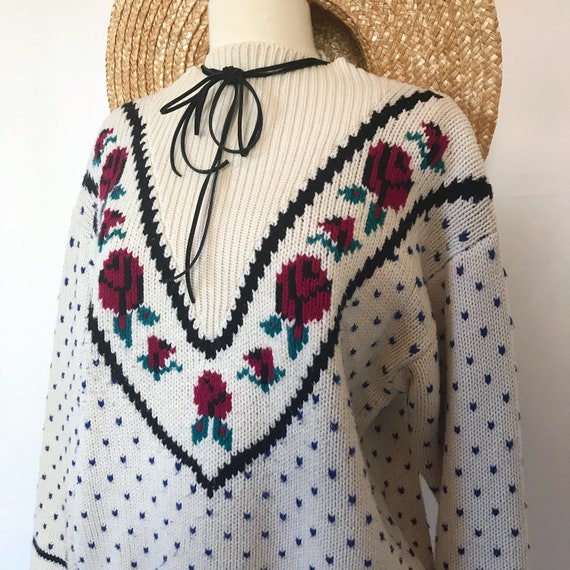 Cottagecore Knit Sweater | Vintage Westen Pullove… - image 3