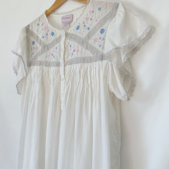 Vintage 1980's Saybury Nightgown | Lace Embroider… - image 5