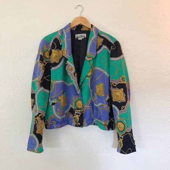 Vintage 1980's Baroque Printed Jacket - image 3