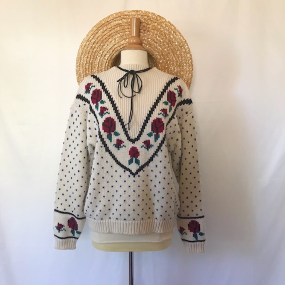 Cottagecore Knit Sweater | Vintage Westen Pullove… - image 1