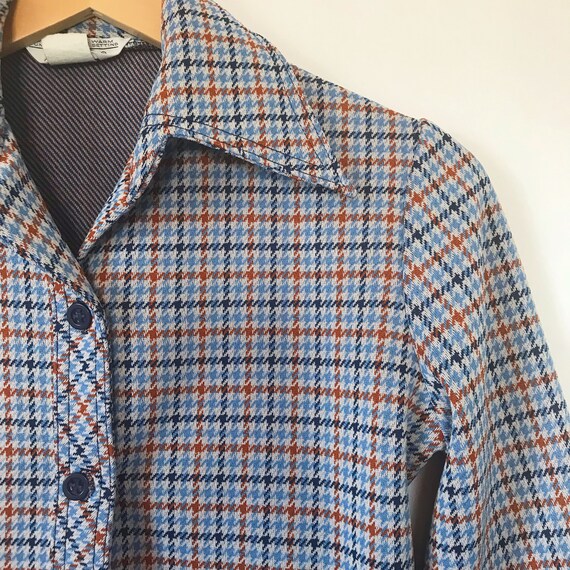 Plaid Blazer | Vintage 1970's Plaid Shirt Jacket - image 4