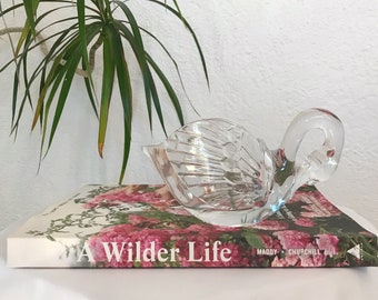 Vintage Glass Swan Dish