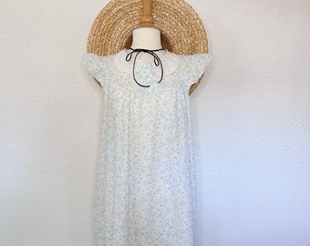 Vintage 1960's Calico Floral Dress | Cotton Night Gown