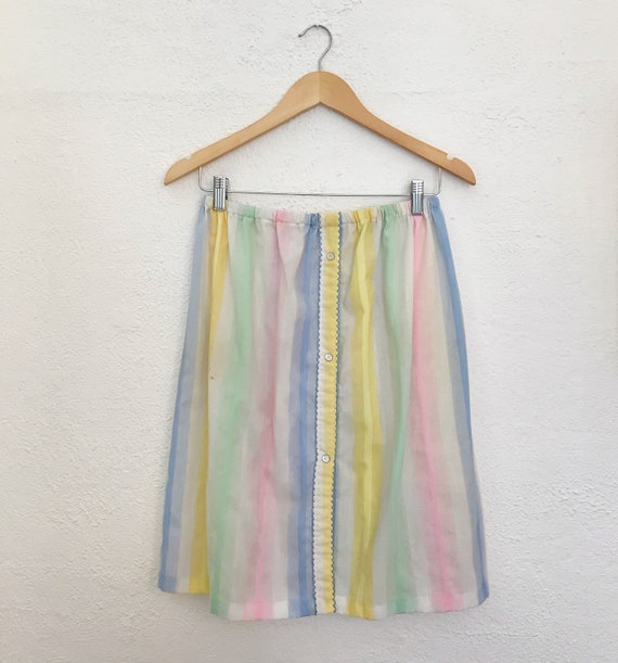 Reworked Vintage Stripe Pastel Rainbow Two-Piece … - image 7