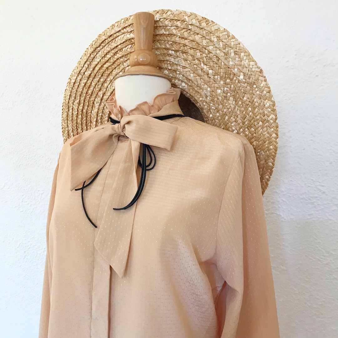 Vintage 1980's Victorian Ruffle Secretary Blouse - Etsy