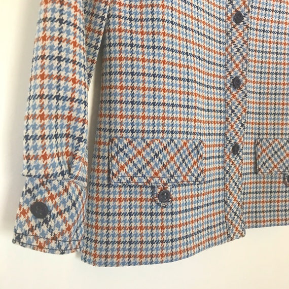 Plaid Blazer | Vintage 1970's Plaid Shirt Jacket - image 6