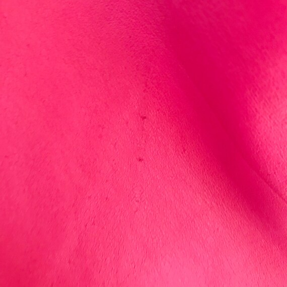Vintage 80's Raspberry Pink Leather Pencil Skirt - image 6