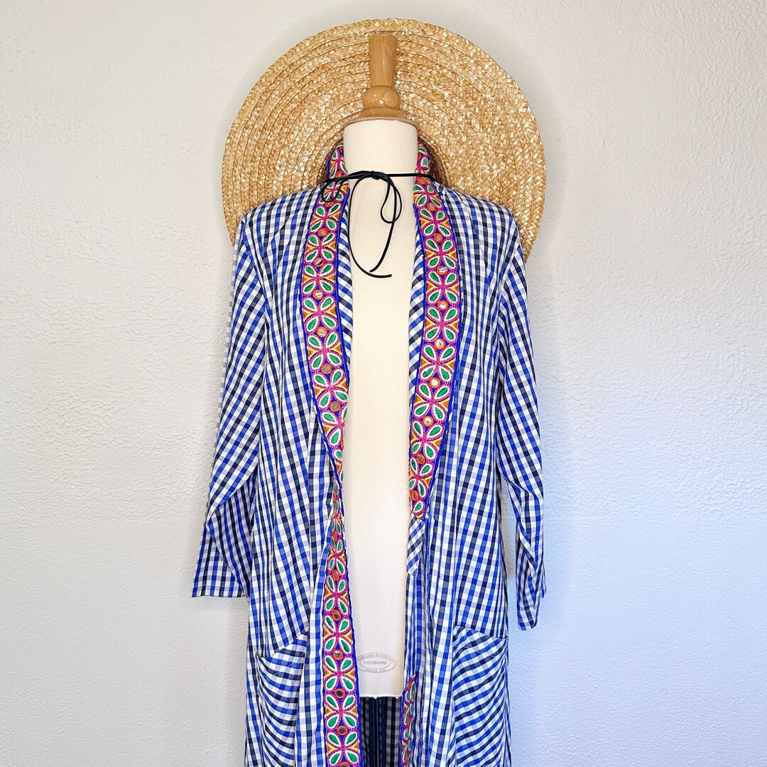 Vintage 1990's Gingham Robe - Etsy