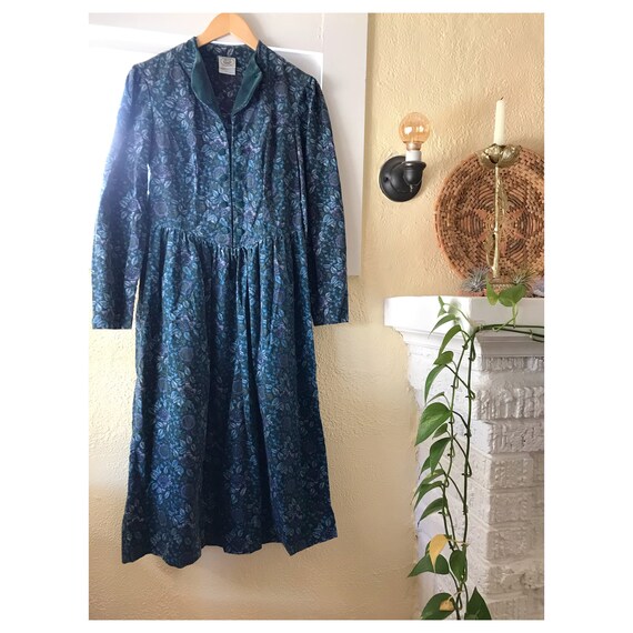 Vintage Laura Ashley Corduroy Floral Dress