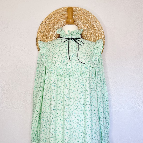 Vintage 1970's Prairie Bib Dress - image 1