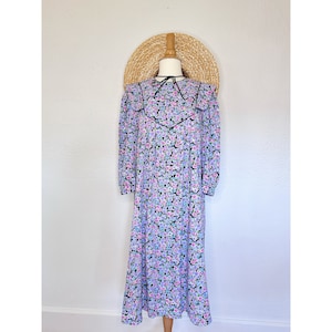 Vintage 1980&#39;s Floral Midi Dress