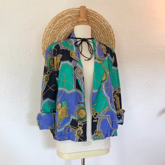 Vintage 1980's Baroque Printed Jacket - image 1