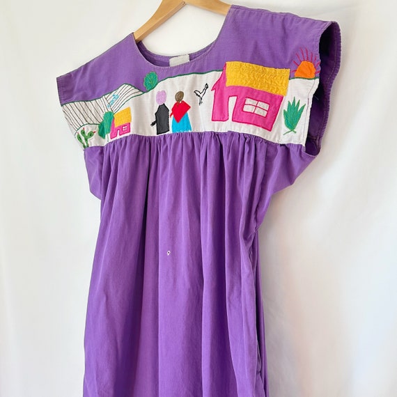 Vintage 1970's Embroidered Applique Dress - image 4