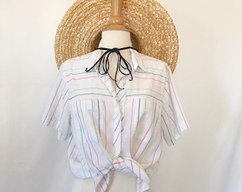 Vintage 1980's Alfred Dunner Stripe Shirt