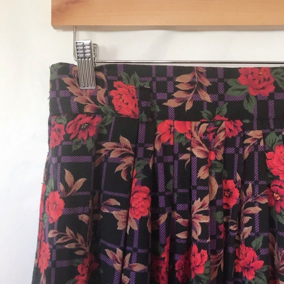 Floral Midi Skirt | Vintage 1990's Patterned Skirt - image 2