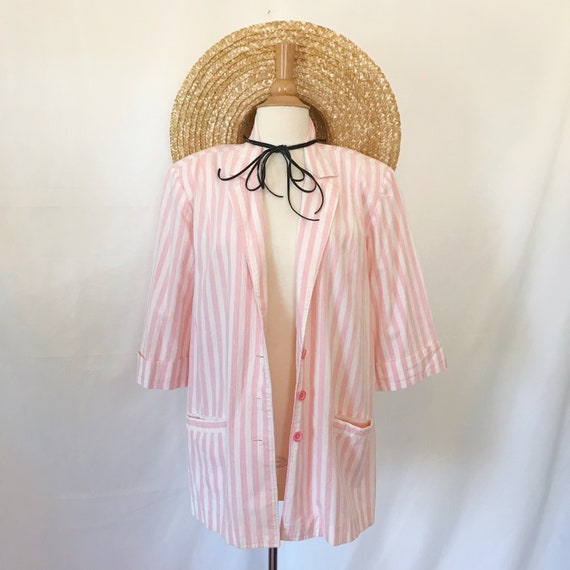 Vintage 1980's Pink Stripe Blazer