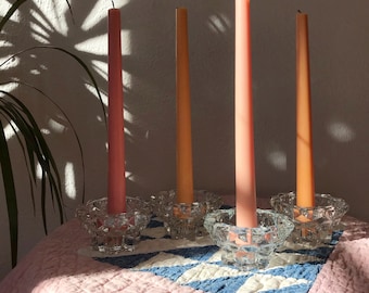 Vintage Crystal Candle Holders | Set of 4
