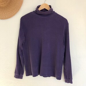 Vintage 1990's Cottage Core Gingham Turtleneck image 4