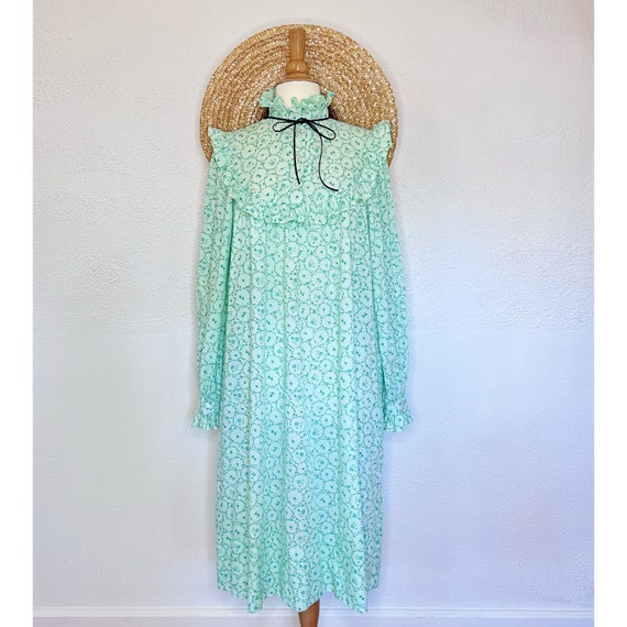 Vintage 1970's Prairie Bib Dress - image 2