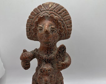 Mexican Folkart Mayan Clay  Aztec Inca Figurine