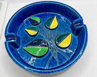 Aldo Londi Rimini Blue Ashtray for Bitossi