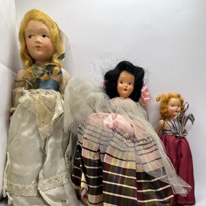 Vintage Set of 3 Composite Dolls
