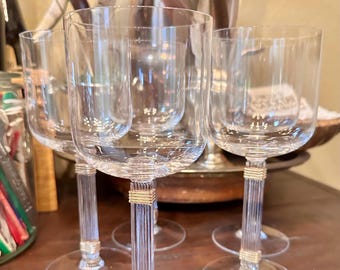 Elegant Vintage Set of 5 Gaudron Gold by Christian Dior Wine Glasses - Etsy
