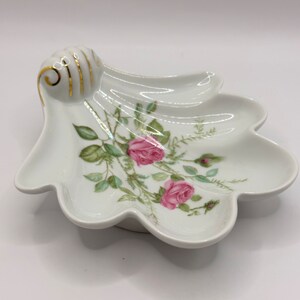 Mitterteich Bavaria Rose Floral Vanity Trinket Dish Nuts Candy Soap