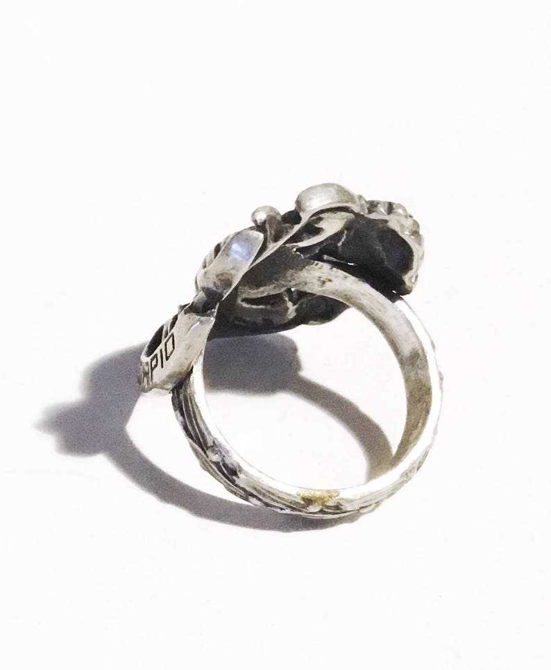 Large Sterling Scorpio/ Scorpion Zodiac Ring, c1940s image 6