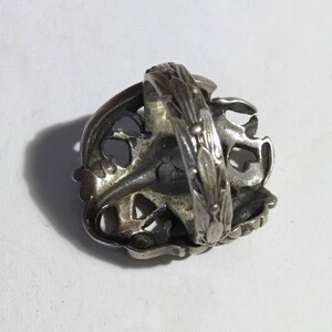 Large Sterling Scorpio/ Scorpion Zodiac Ring, c1940s image 7