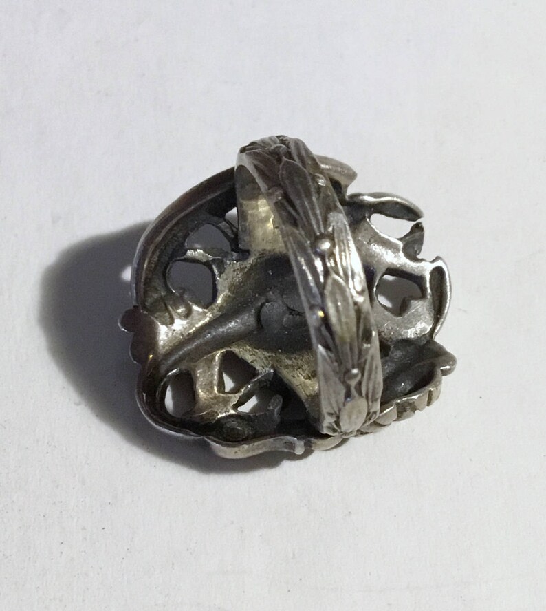 Large Sterling Scorpio/ Scorpion Zodiac Ring, c1940s image 7