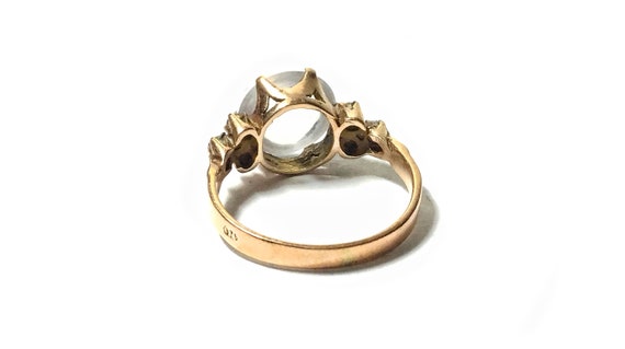 Antique VIctorian 9K Rose Gold Rock Crystal Ring,… - image 3